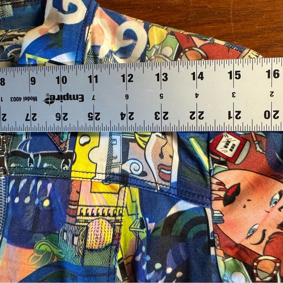 Alberto Makali size 4 bell sleeve comic‎ book cartoon crop jacket - Picture 7 of 10